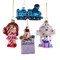 KSA Pack of 4 Rudolph the Red Nose Reindeer Glass Misfit Toys Christmas Ornaments 4"